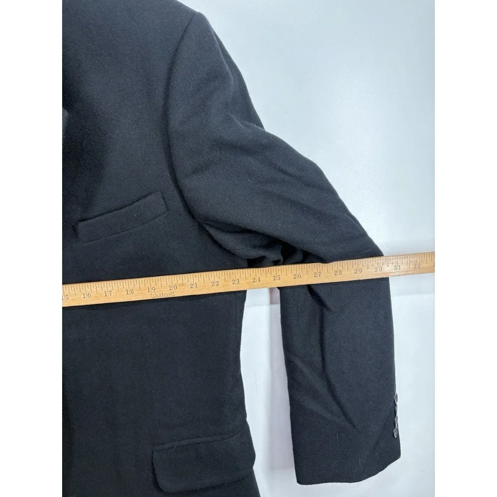 Oscar de‎ la Renta Blazer Sport Coat Suit Jacket Mens 46R Black Wool Cashmere